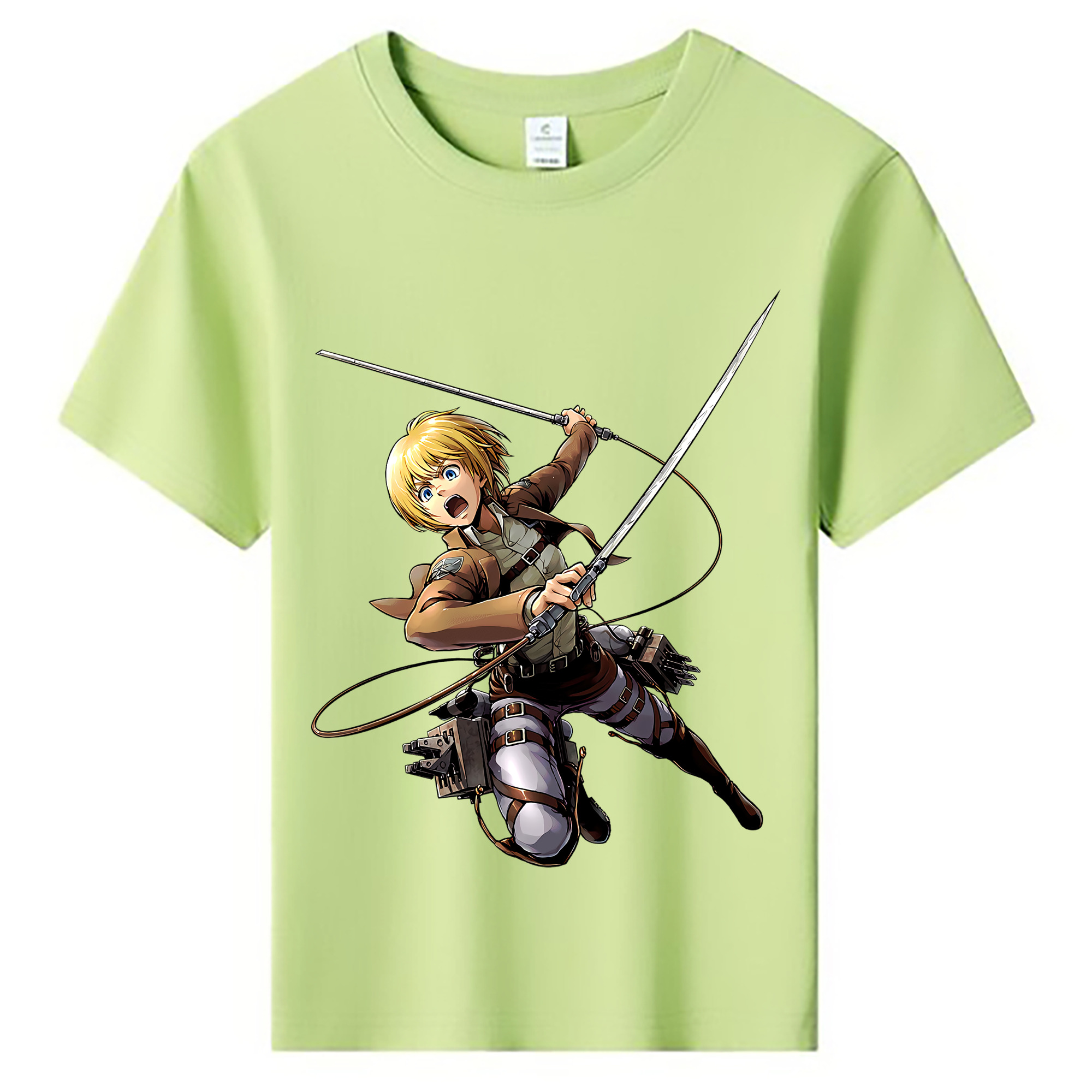 （画像用） 進撃の巨人 アルミン·アルレルト Attack on Titan Armin Arlert 綿100％キッズTシャツ（フロントプリント）
